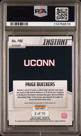 2024 Panini Instant Nil Paige Bueckers #/10 Autograph RC Jaguar PSA 10 Auto 10